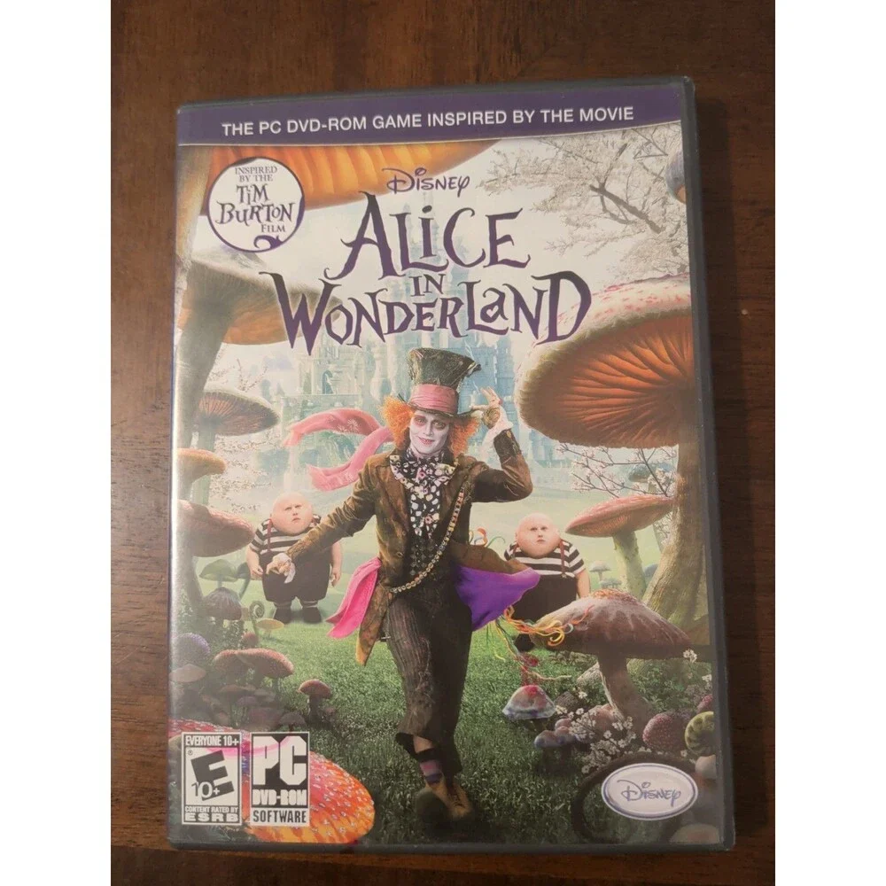 Disney ALICE IN WONDERLAND Video Game, Tim Burton Film, PC DVD ROM